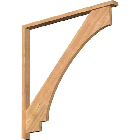 Imperial Block Smooth Bracket W/ Offset Brace, Western Red Cedar, 3 1/2W X 48D X 48H